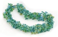 Folia Rocailles-Perlen Blau/Grün