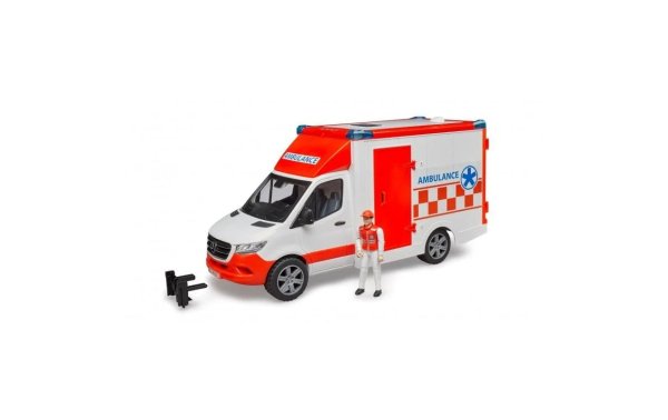 Bruder Spielwaren Rettungsfahrzeug MB Sprinter Ambulanz mit Fahrer