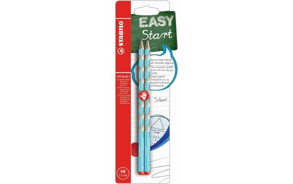 STABILO Bleistift EASYgraph S für Rechtshänder, Blau