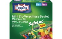 Toppits Gefrierbeutel Mini Zip-Verschluss SafeLoc, 40...