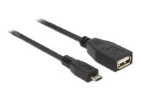 Delock USB-OTG-Kabel  Micro-USB B - USB A 0.5 m