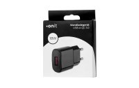 onit USB-A-Wandladegerät QC3.0 18 W Schwarz