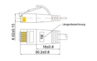 SLIM Slimpatchkabel Cat 6, UTP, 3 m, Gelb