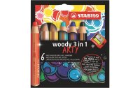 STABILO Farbstifte Woody Arty 3in1 6 Stück
