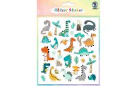 URSUS Motivsticker Glitter Fun Dinos 4 Blatt, 138 Sticker