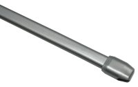 Gardinia Vorhangstange flachoval, 40 - 65 cm 2 Stück, Silber