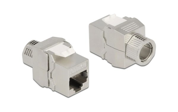 Delock Keystone-Modul RJ45 LSA, Cat.6A werkzeugfrei, geschirmt