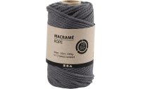 Creativ Company Baumwollgarn Makramee Rope 330 g, Grau