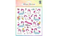 URSUS Motivsticker Glitter Fun Einhorn 4 Blatt, 151 Sticker