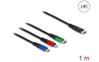 Delock USB-Ladekabel USB C - Lightning/Micro-USB B/USB C 1 m