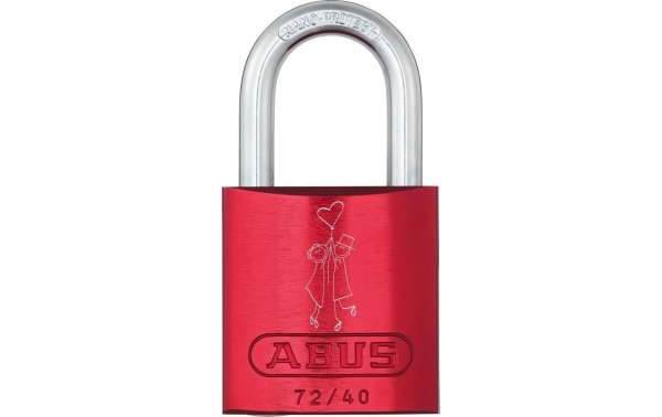 Abus Vorhängeschloss 72/40 LoveLock 1 Pärchen Rot Aluminium