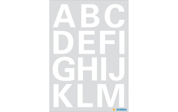 Herma Stickers Zahlensticker Buchstaben A – Z, 25, 2 Blatt