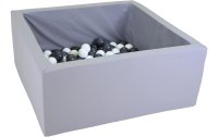 Knorrtoys Bällebad soft – eckig grey 100 balls grey & white