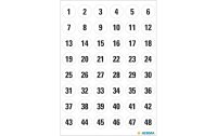 Herma Stickers Zahlensticker Zahlenserien 1-240, 12, 5 Blatt