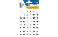 Herma Stickers Zahlensticker Zahlenserien 1-240, 12, 5 Blatt