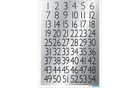 Herma Stickers Zahlensticker Zahlen 1-100, 13 x 12, 4 Blatt