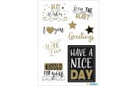 Herma Stickers Motivsticker Best Wishes, 2 Blatt