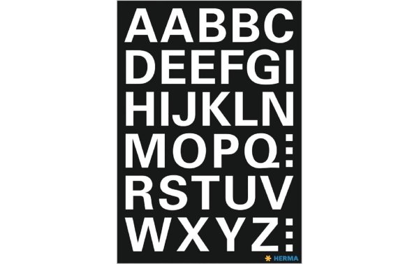 Herma Stickers Zahlensticker Buchstaben A – Z, 15, 1 Blatt