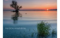 Natur Verlag Trauerkarte Sonnenuntergang am See 17.5 x...