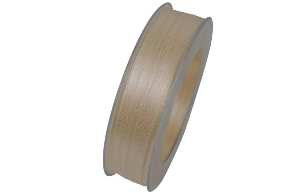 GOLDINA Satinband 10 mm x 25 m, Beige, 1 Stück