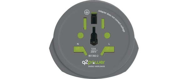 Q2Power Country-Reiseadapter World-EU-CH