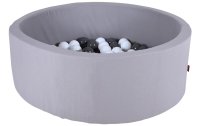 Knorrtoys Bällebad soft – grey 100 balls grey/white