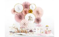 Partydeco Kuchen-Topper Set love, sweet, yum 13 cm, 6 Stück, Gold