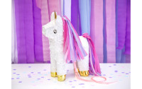 Partydeco Pinata Einhorn, 24.5 x 34 x 9 cm, Pink/Weiss, 1 Stück