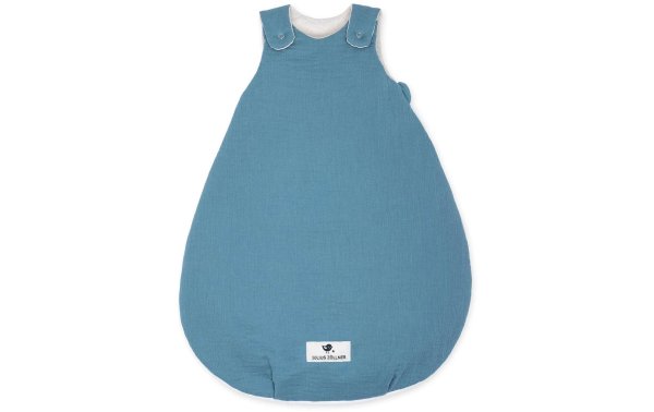 Julius Zöllner Baby-Ganzjahresschlafsack Musselin Blau Gr. 62/68