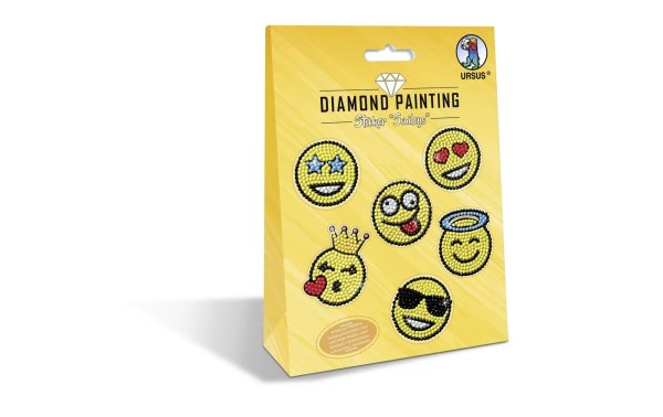URSUS Motivsticker Diamond Painting Smileys Gelb  1 Stück