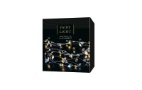 STT LED Lichterkette Angel Hair Silver Leaves 80 Lampen