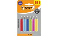 BIC Reibradfeuerzeug J25 Mini, Mehrfarbig, 5+1er-Pack