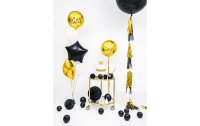 Partydeco Girlande Quasten 1.5 m, Gold/Schwarz