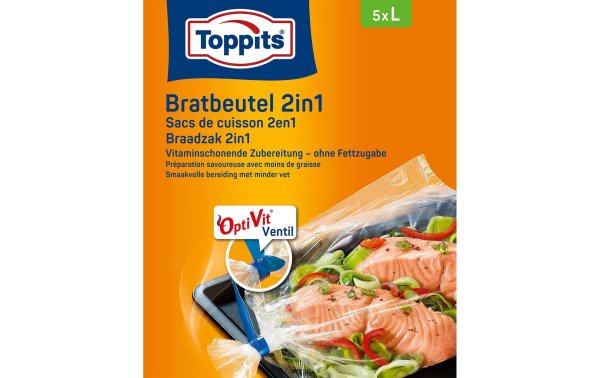 Toppits Bratbeutel 2 in 1 Grösse L, 5 Stück