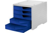 Styro Schubladenbox Styroswingbox Lichtgrau/Blau