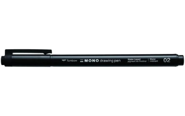 Tombow Fineliner MONO drawing pen 0.30 mm, Schwarz