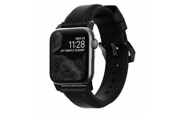 Nomad Lederarmband Traditional Strap Apple Watch Schwarz