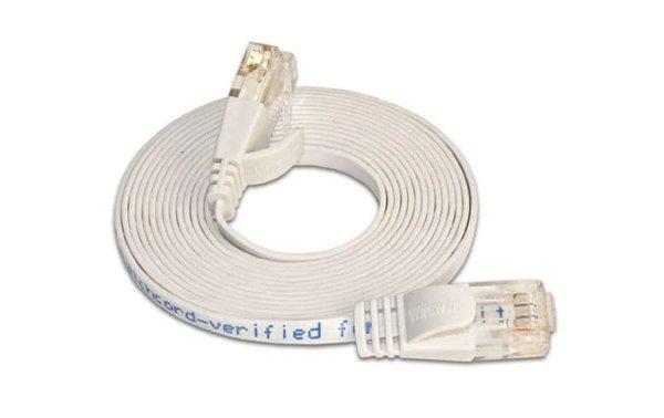 SLIM Slimpatchkabel Cat 6, UTP, 0.15 m, Weiss