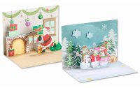 Folia Weihnachtskarte 3D-Set 2 Stück