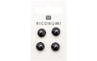 Rico Design Knopfaugen Braun-Schwarz 11 mm 4 Stück