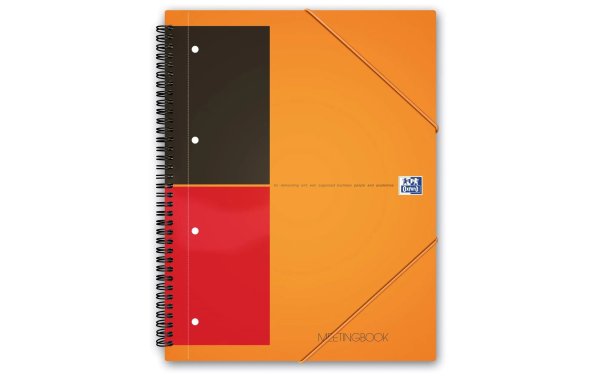 Oxford Notizheft International Meetingbook, A4 +, Liniert, Orange