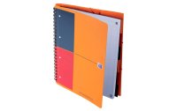 Oxford Notizheft International Organiserbook, A4 +, Liniert, Orange