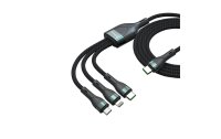 4smarts USB 2.0-Kabel USB C - Lightning/Micro-USB B/USB C...