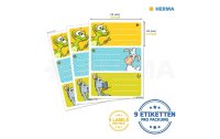 Herma Stickers Schuletiketten Witzfiguren 9 Etiketten, 3...