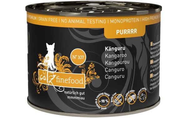 catz finefood Nassfutter Purrrr No.107 Känguru, 200 g