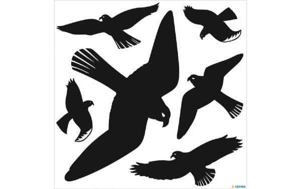 Herma Stickers Motivsticker Fensterbild Warnvögel, 1 Blatt