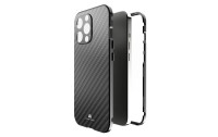 Black Rock Back Cover 360° Glass Phone 14 Pro , Real Carbon