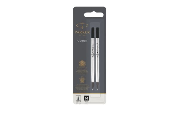 Parker Patrone Quinkflow Mine 2 x Schwarz, Medium (M)