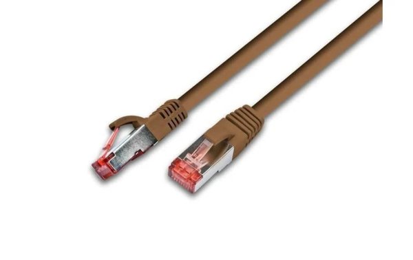 Wirewin Patchkabel  Cat 6, S/FTP, 10 m, Braun