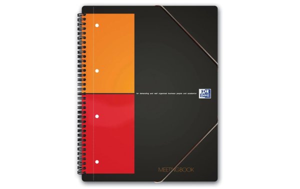 Oxford Notizheft International Meetingbook, A4 +, Kariert, Grau